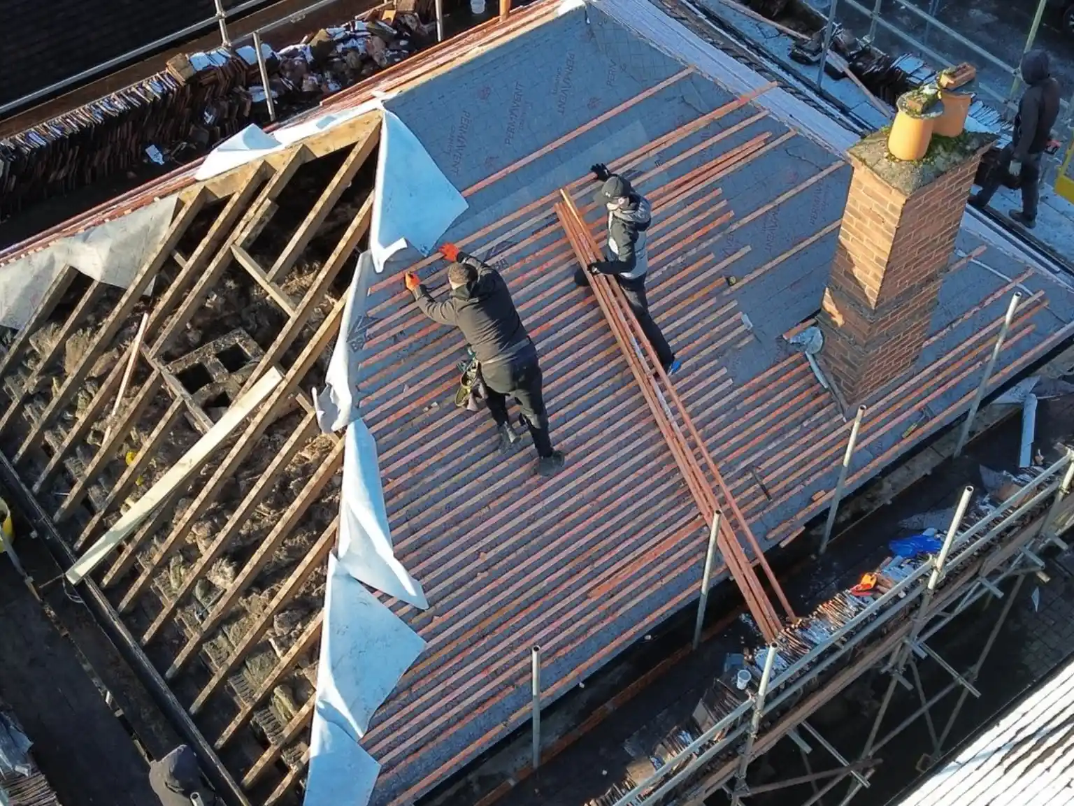 Completed new roof installation