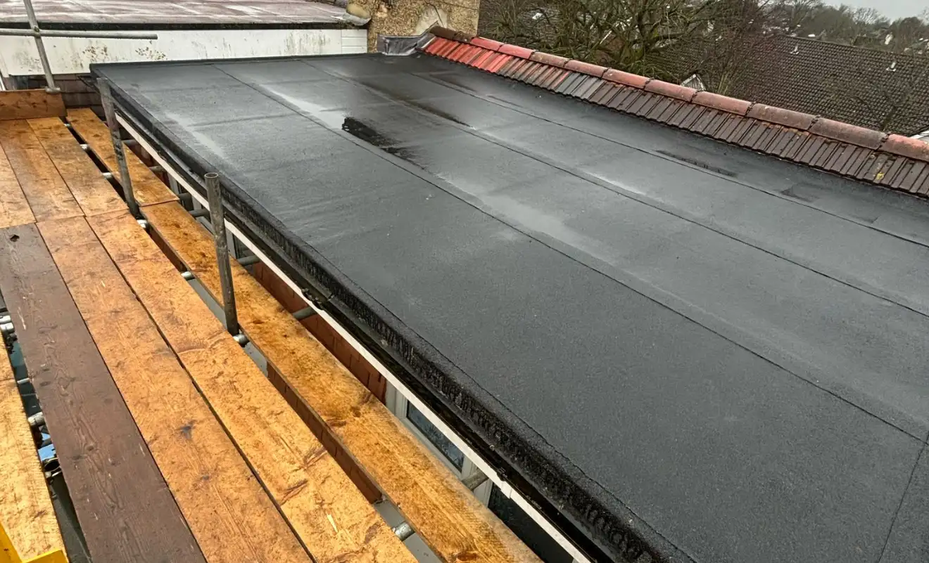 GRP fibreglass flat roof