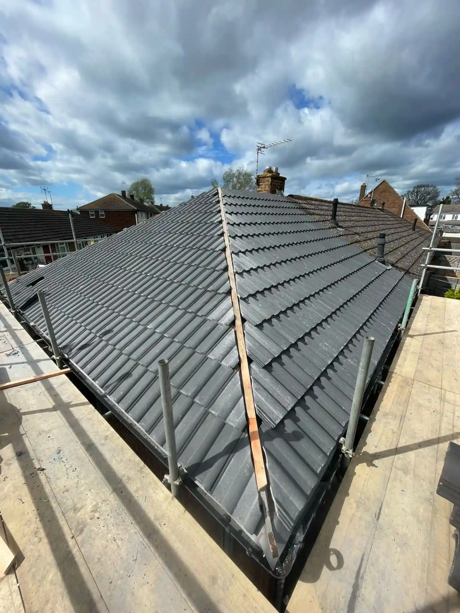 Completed new pitched roof